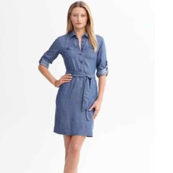 denim dress banana republic